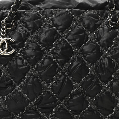 Chanel Nylon Quilted Tweed Stitch Bubble Camera Case Black 8 of 10