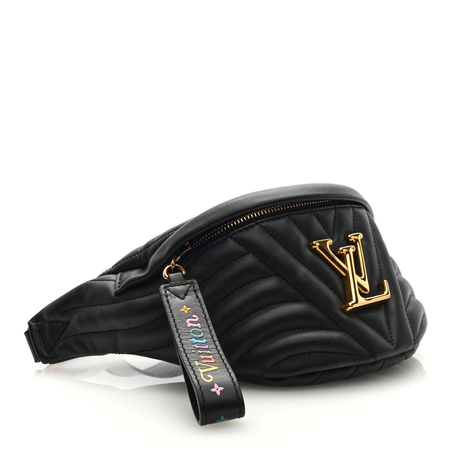 Louis Vuitton Calfskin Quilted New Wave Bumbag Black 4 of 8