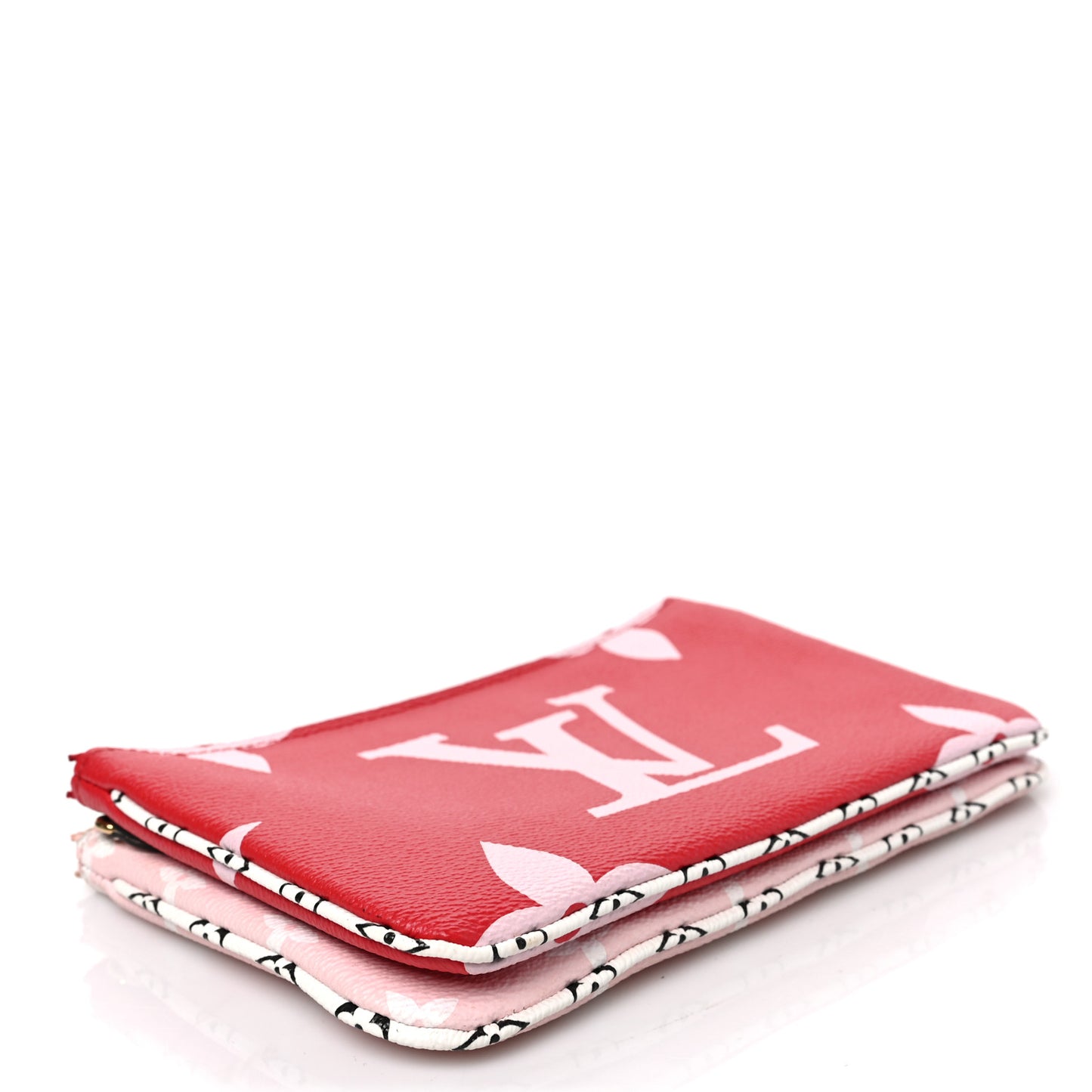 Monogram Giant Double Zip Pochette Rouge