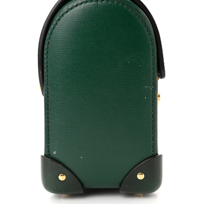 Gucci Azalea Calfskin Small Padlock Bamboo Shoulder Bag Vintage Green 11 of 14