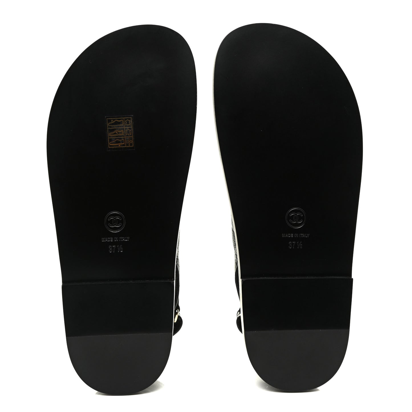 Grained Calfskin Velcro Dad Sandals 37.5 Black