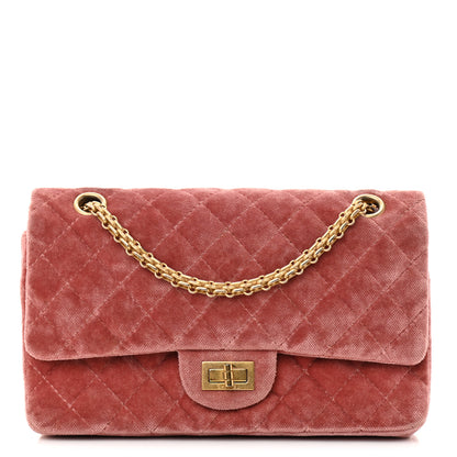 Chanel Velvet Quilted 2.55 Reissue 225 Flap Pink 1 of 12