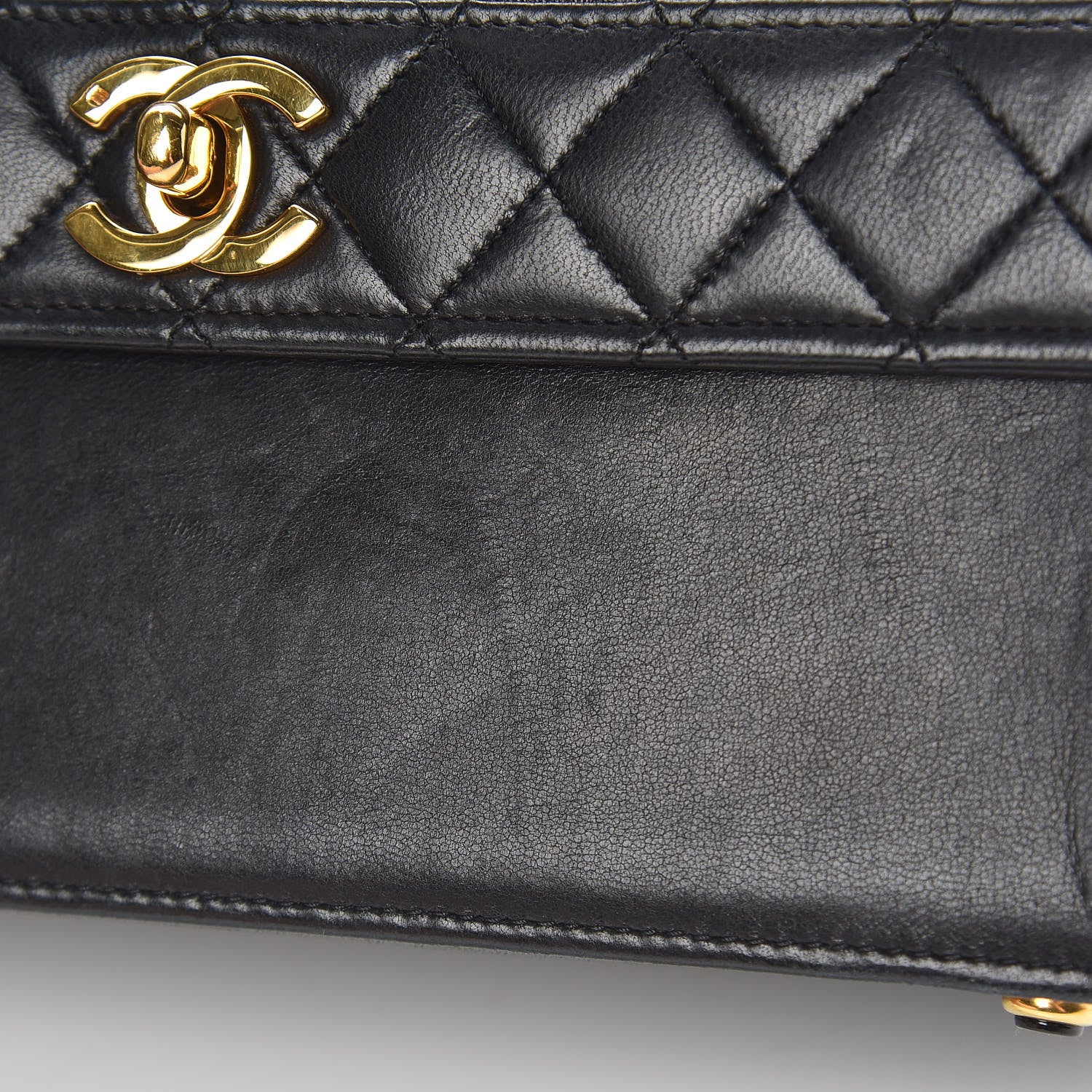 Chanel Lambskin Quilted Shoulder Flap Bag Black 25 of 34