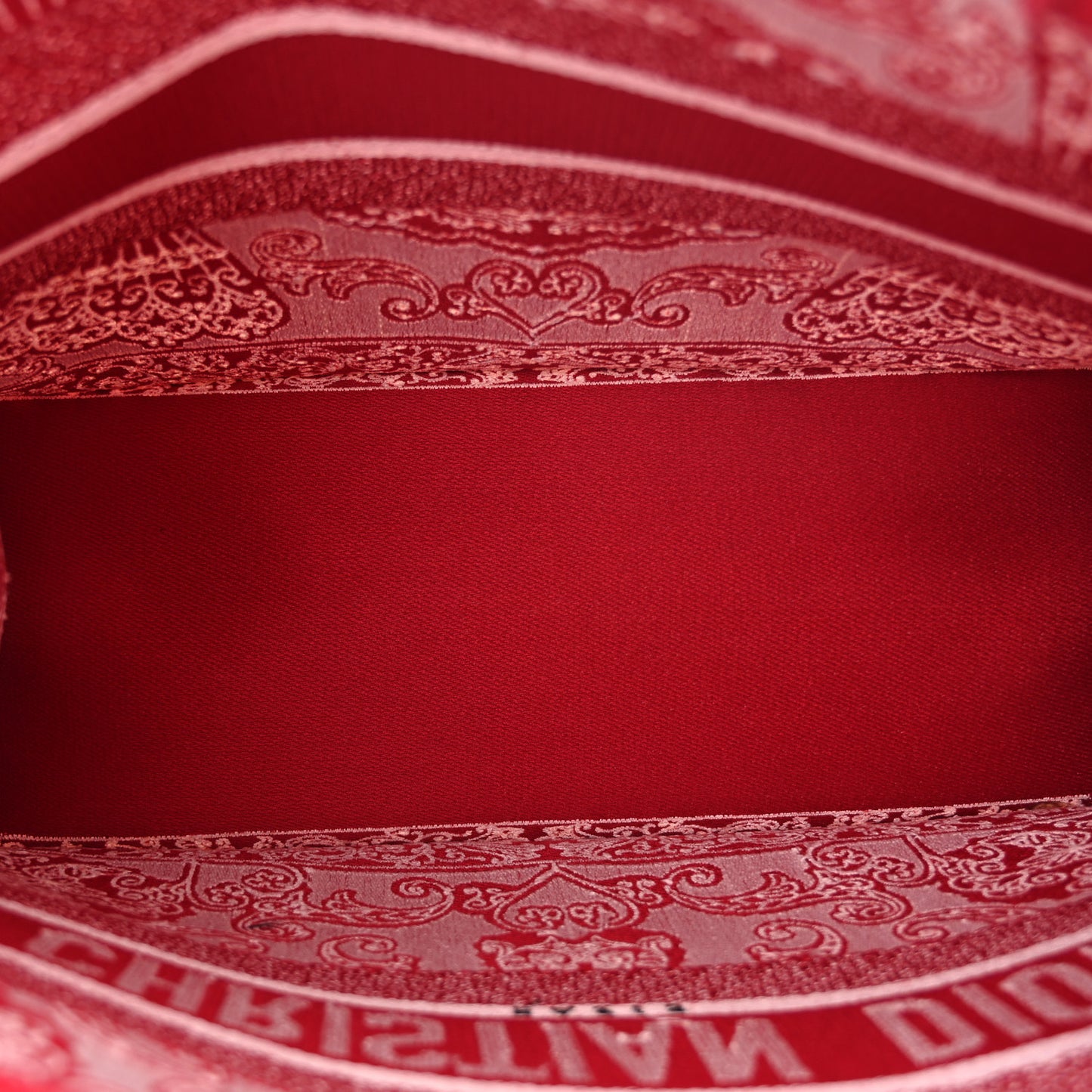 Canvas Embroidered Medium Book Tote Red White