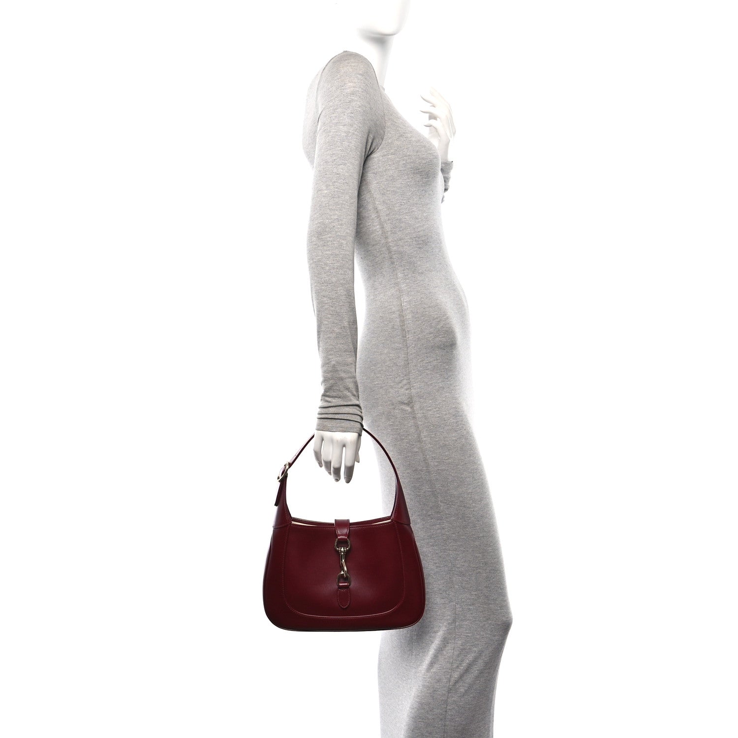 Gucci Ancora Calfskin Small Jackie Shoulder Bag Rosso 2 of 10