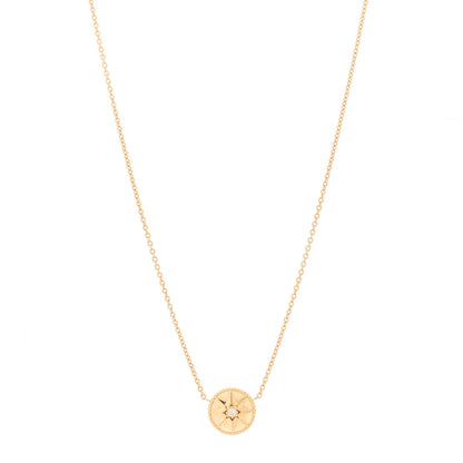 Christian Dior 18K Rose Gold Diamond Pink Opal Rose Des Vents Necklace 1 of 6