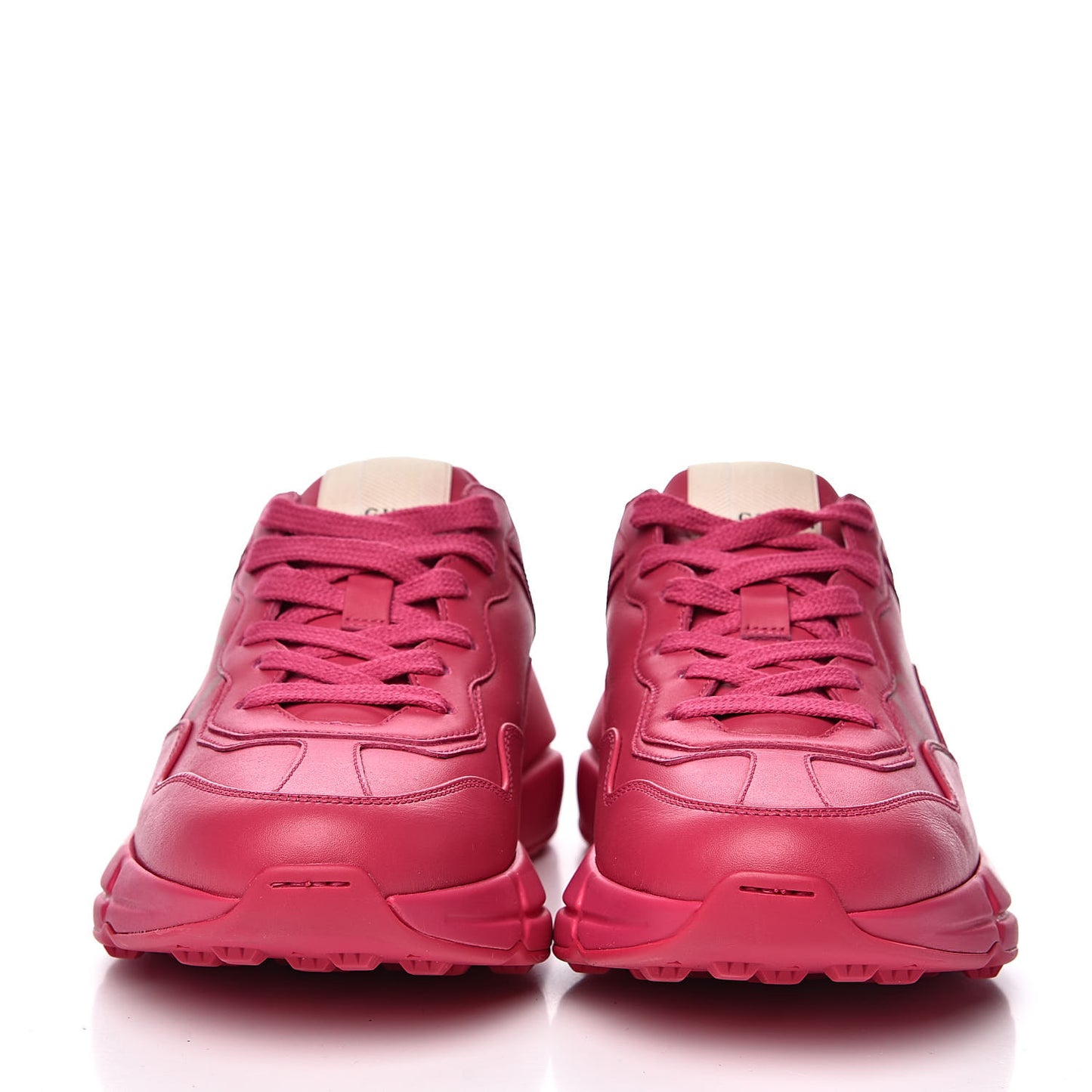 Calfskin Logo Womens Rhyton Sneakers 37.5 Box Pink