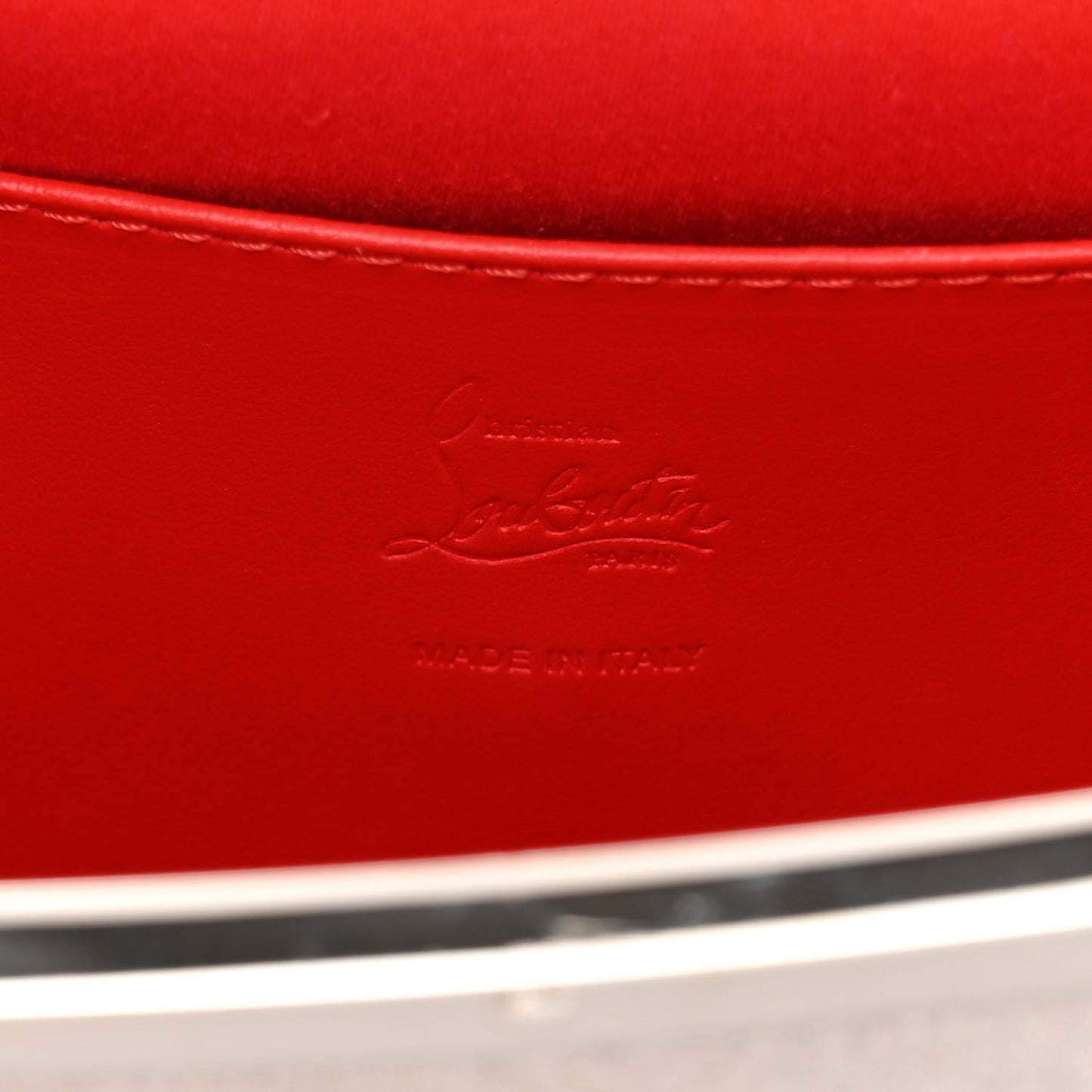 Glitter Palmette Clutch Silver