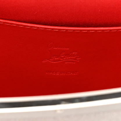 Christian Louboutin Glitter Palmette Clutch Silver 6 of 10
