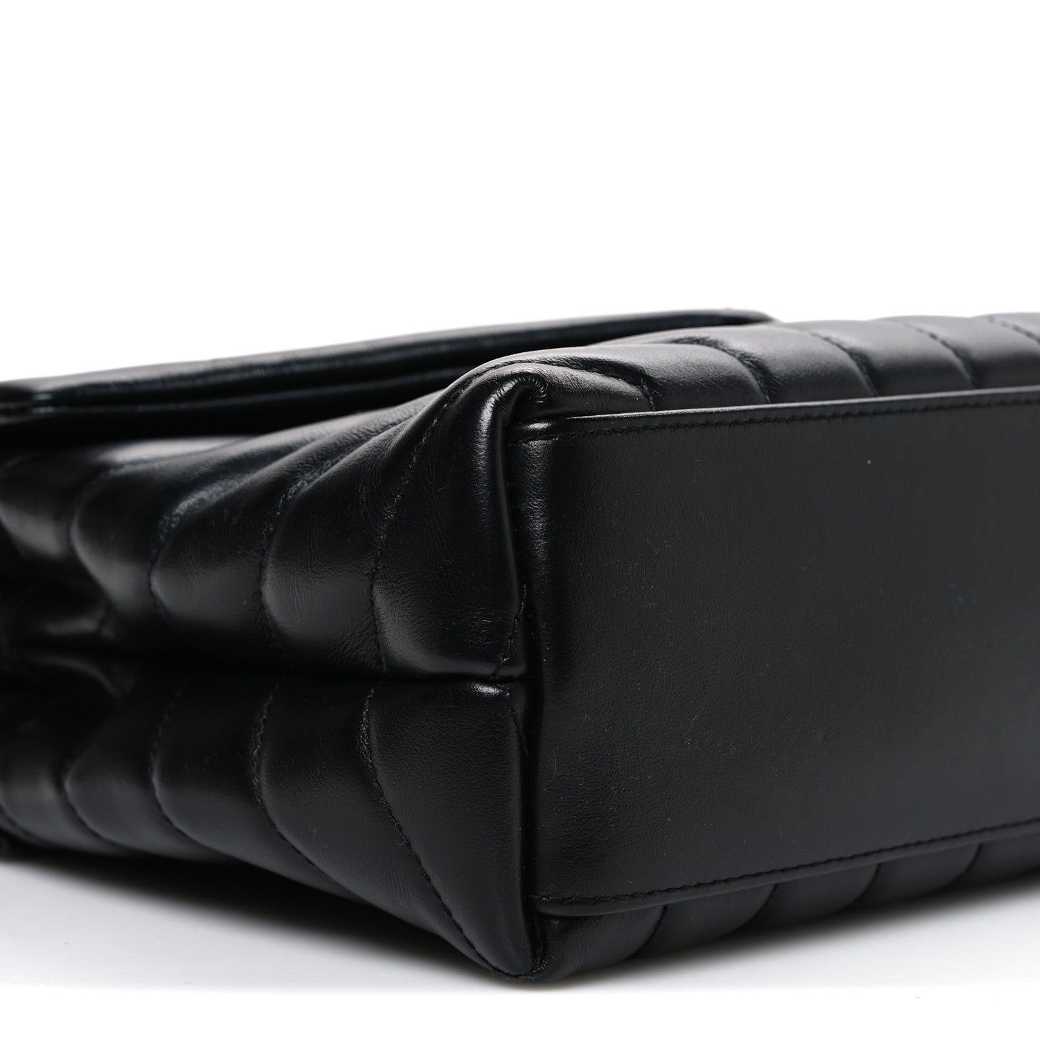 Saint Laurent Calfskin Y Quilted Monogram Small Loulou Chain Satchel Black 9 of 11