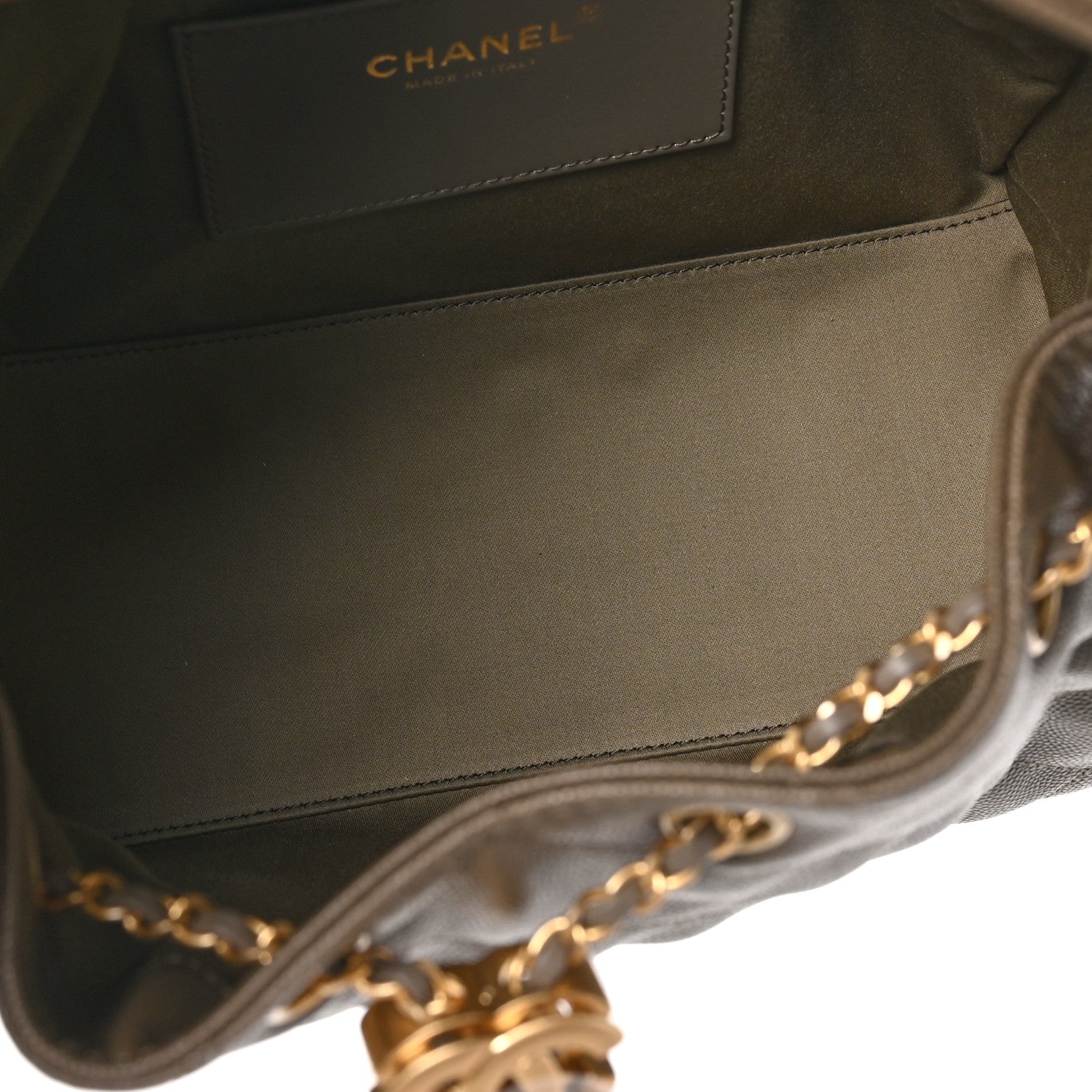 Chanel Caviar Quilted Small Chanel 25 Handbag Dark Khaki 5 of 11