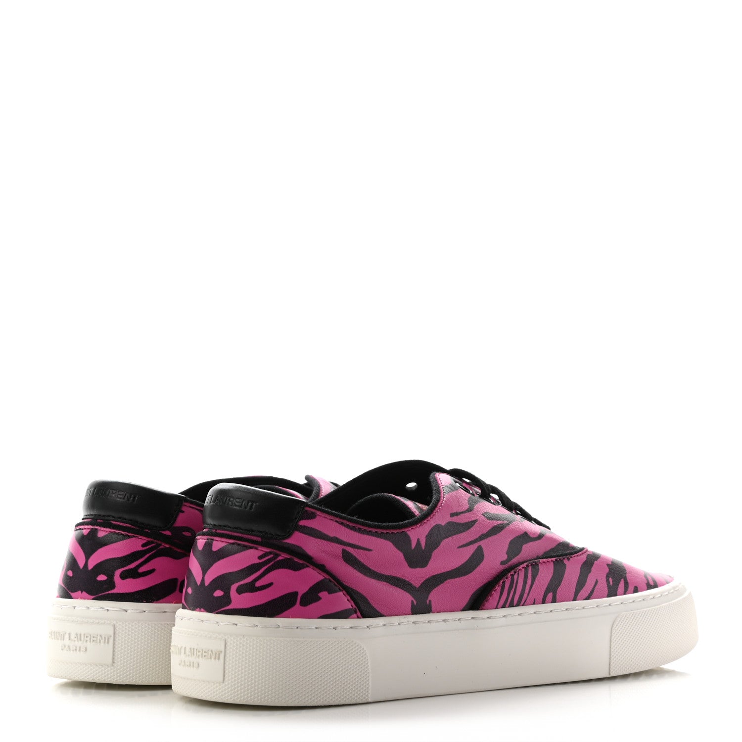 Saint Laurent Nappa Zebra Venice Sneakers 40 Fuchsia Black 4 of 12