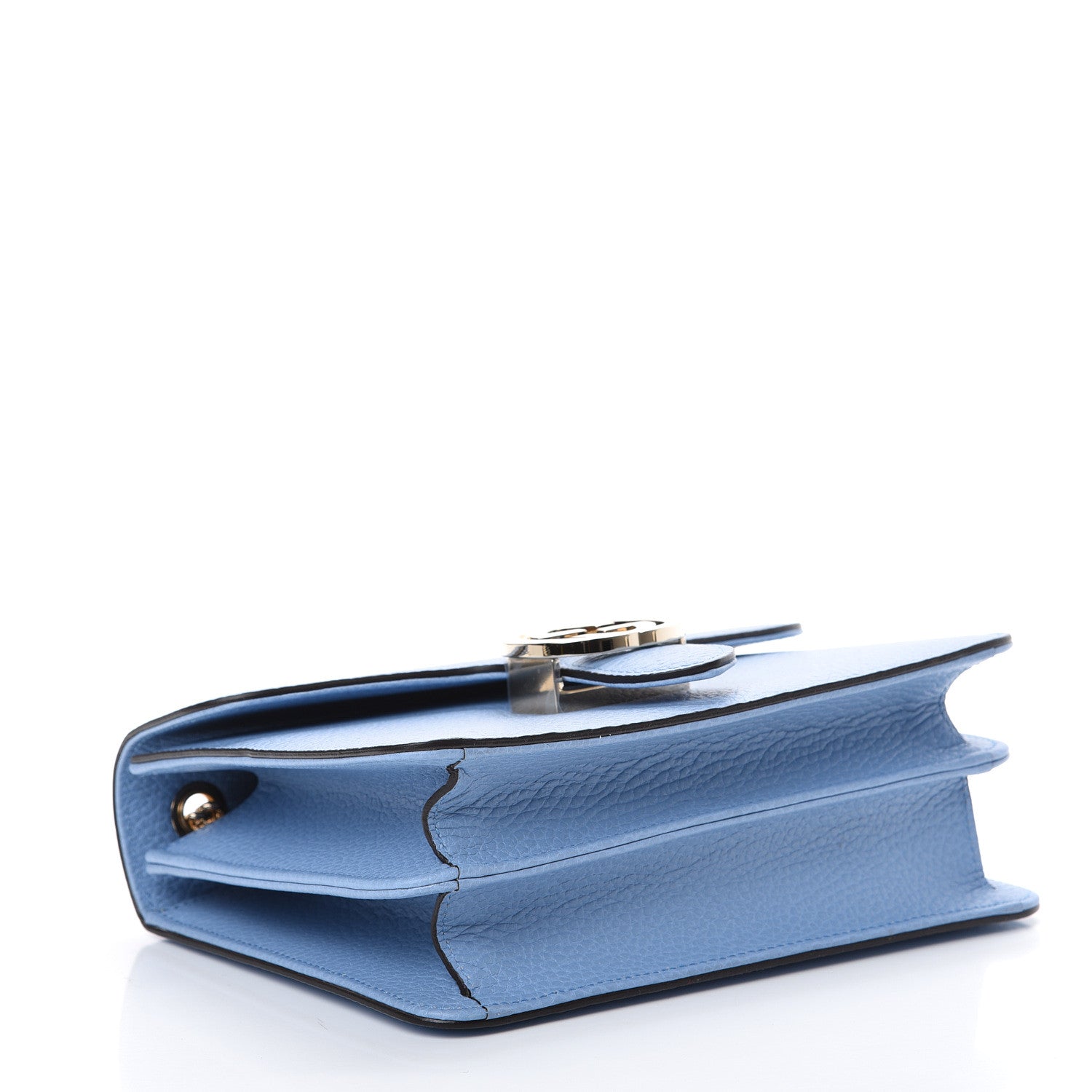 Gucci Dollar Calfskin Small Interlocking G Shoulder Bag Mineral Blue 3 of 9