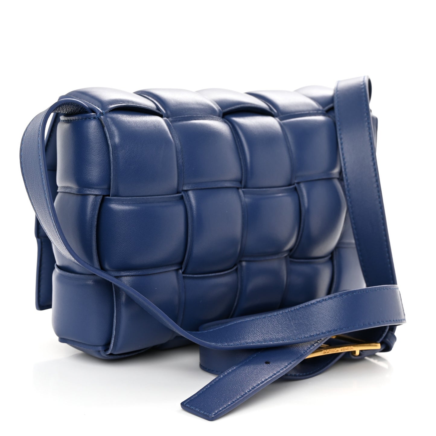 Nappa Maxi Intreccio Padded Cassette Crossbody Bag Cruise