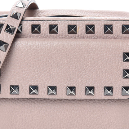 Valentino Garavani Grained Calfskin Small Rockstud Flap Pocket Camera Crossbody Bag Poudre 7 of 9