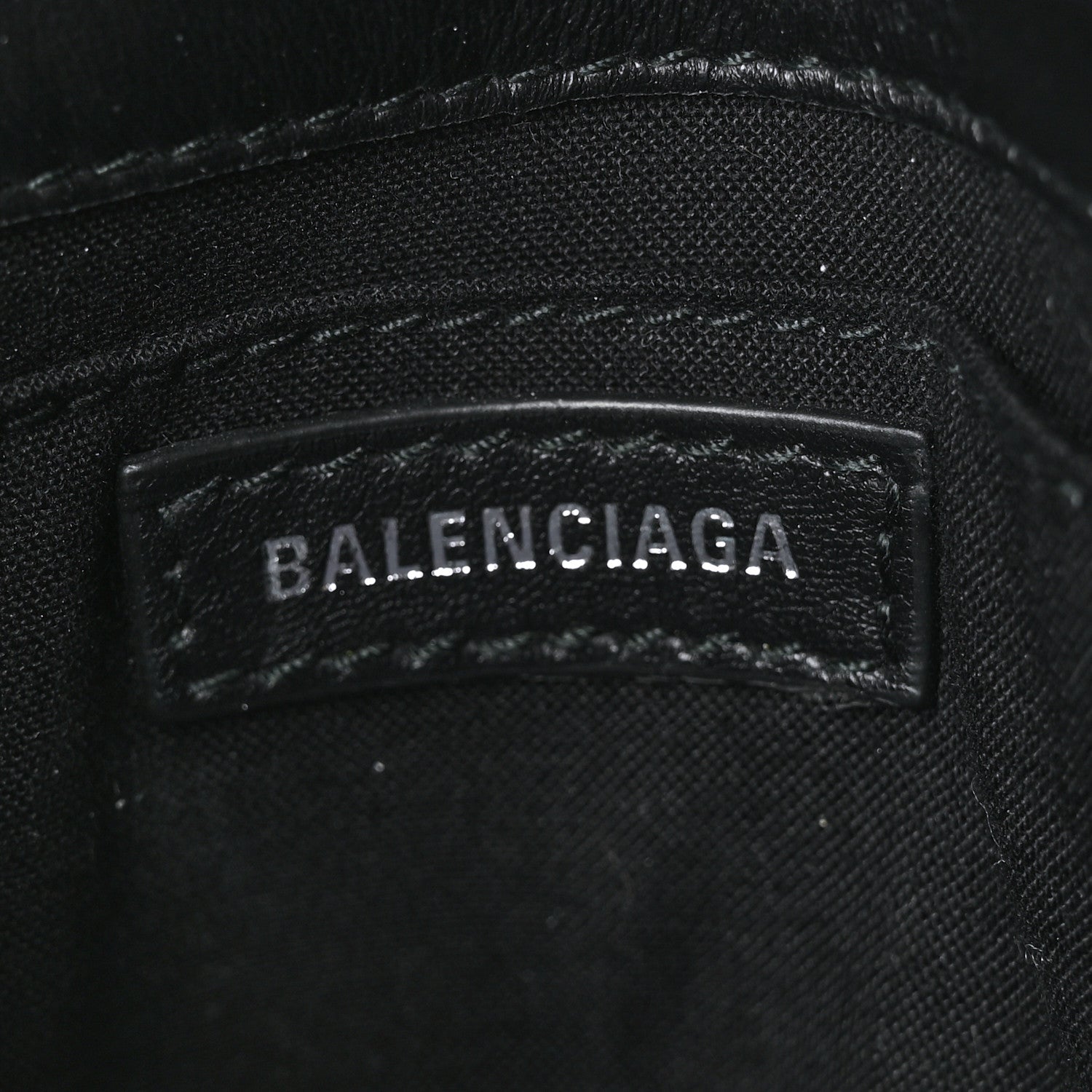 Balenciaga Calfskin Soft B Round Crossbody Bag XS Black 5 of 7