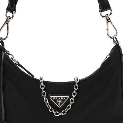 Prada Nylon Re-Edition 2005 Shoulder Bag Black 9 of 12
