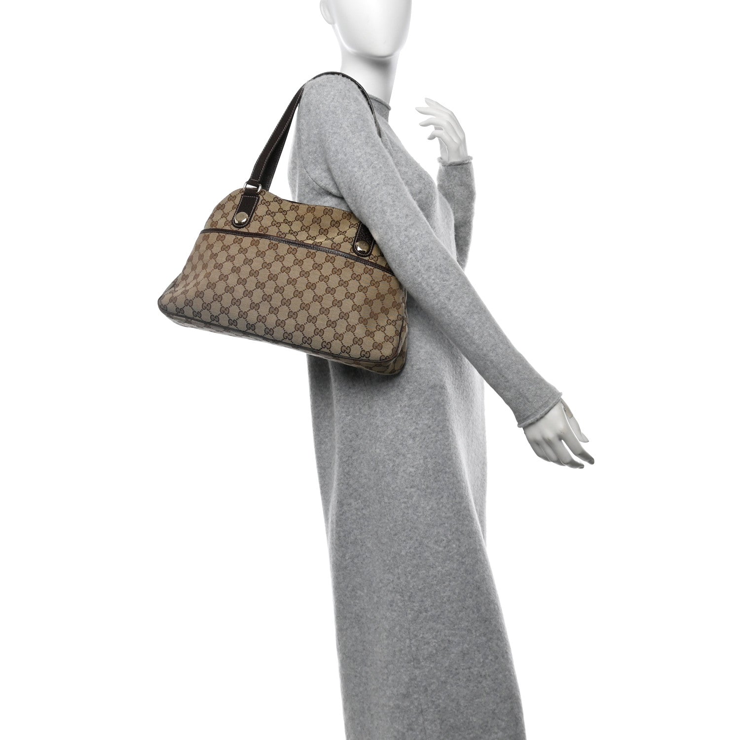 Gucci Monogram Medium Charmy Shoulder Bag Brown 2 of 11