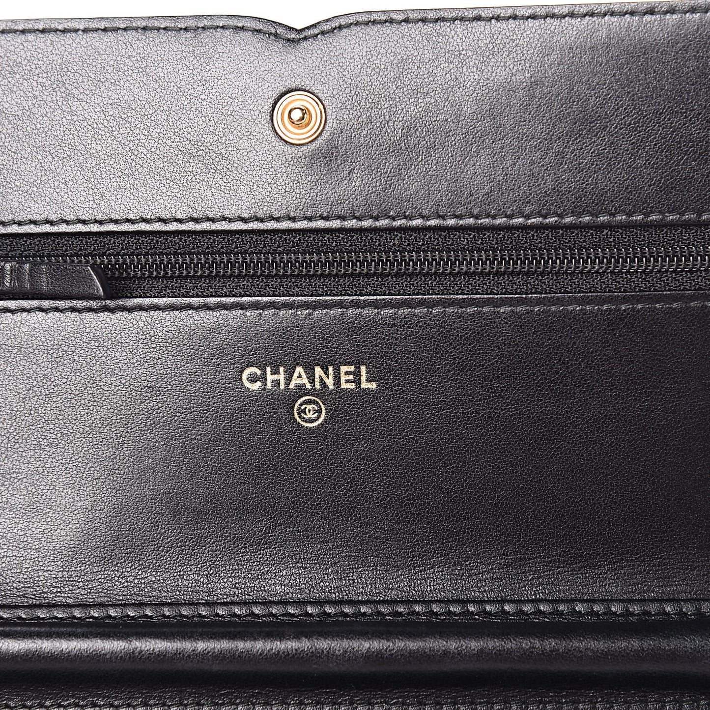 Caviar Quilted CC Filigree Wallet On Chain WOC Black