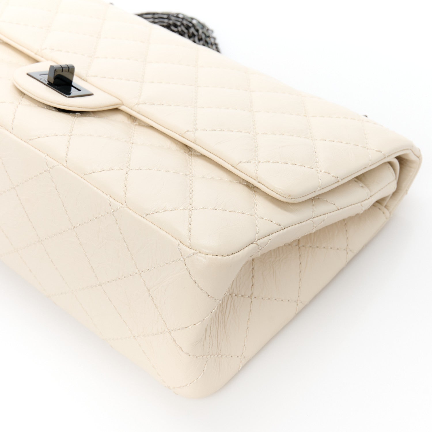 Chanel Aged Calfskin Quilted 2.55 Reissue 227 Flap White 10 of 10