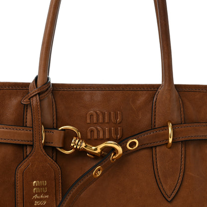 Miu Miu Nappa Aviator Medium Aventure Bag Rovere 7 of 12
