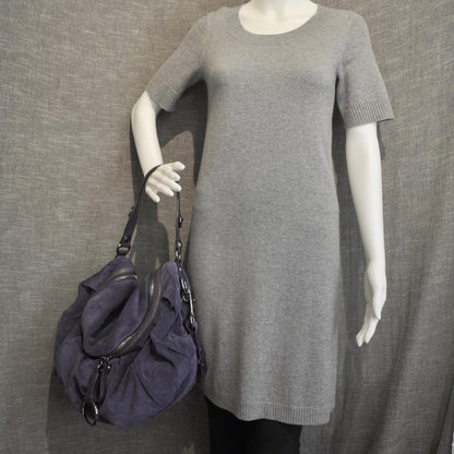 Gucci Suede Icon Bit Medium Shoulder Bag Purple 2 of 8