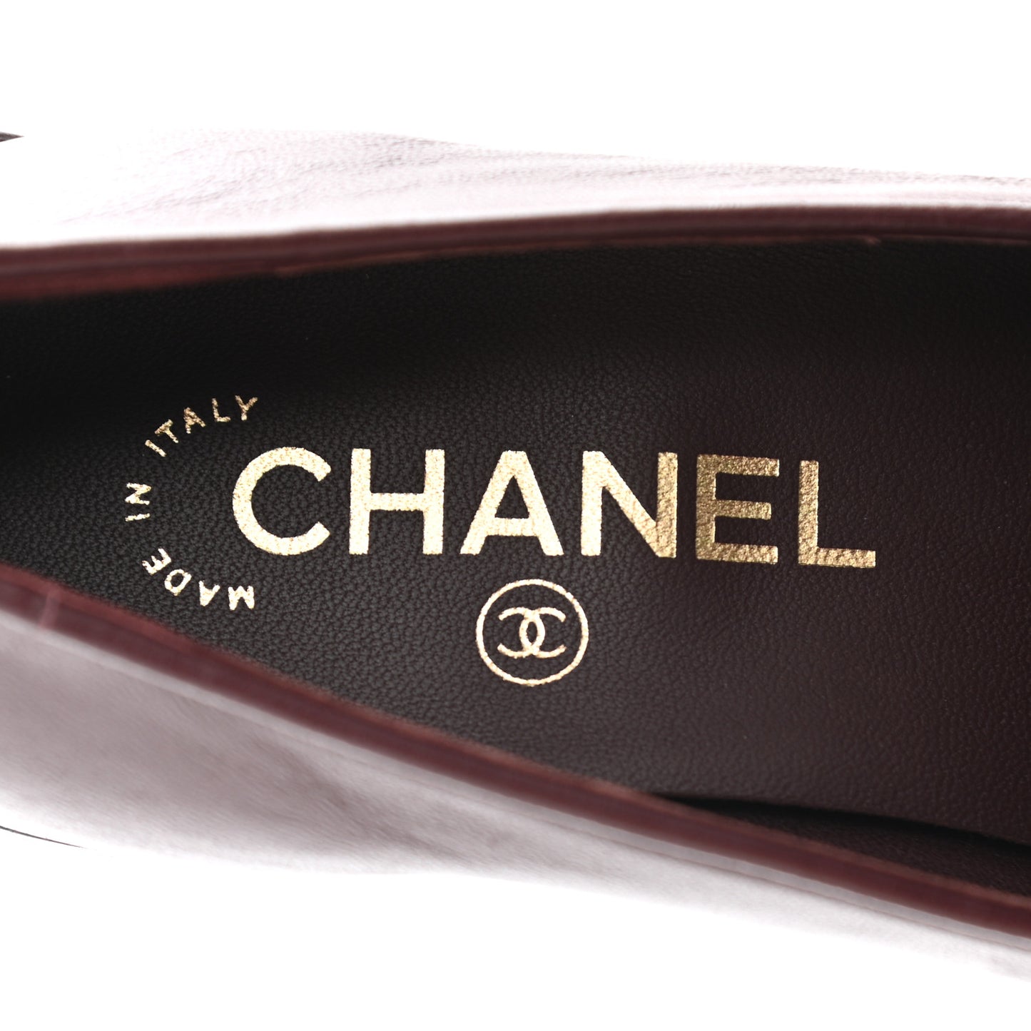 Lambskin Quilted Boy Loafers 37 Burgundy