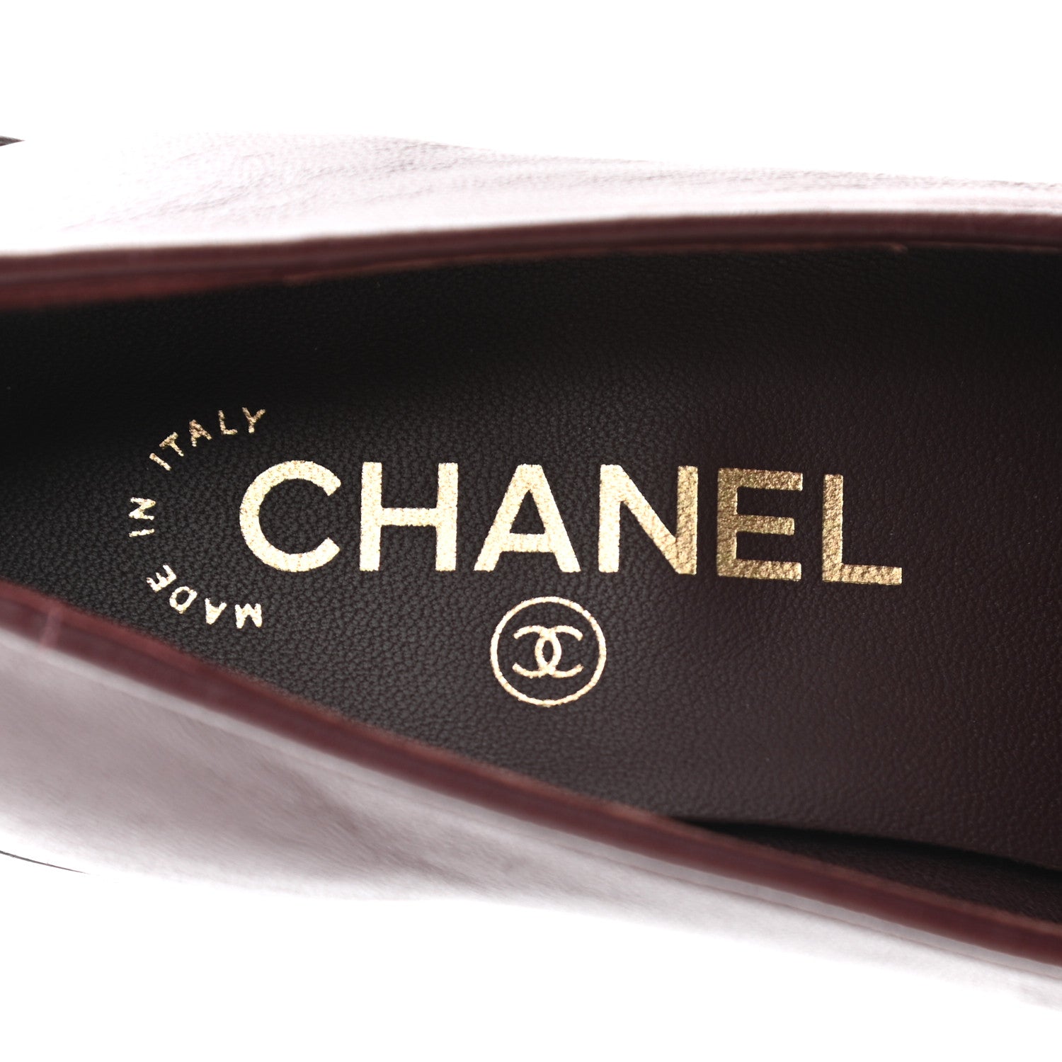Chanel Lambskin Quilted Boy Loafers 37 Burgundy 7 of 8