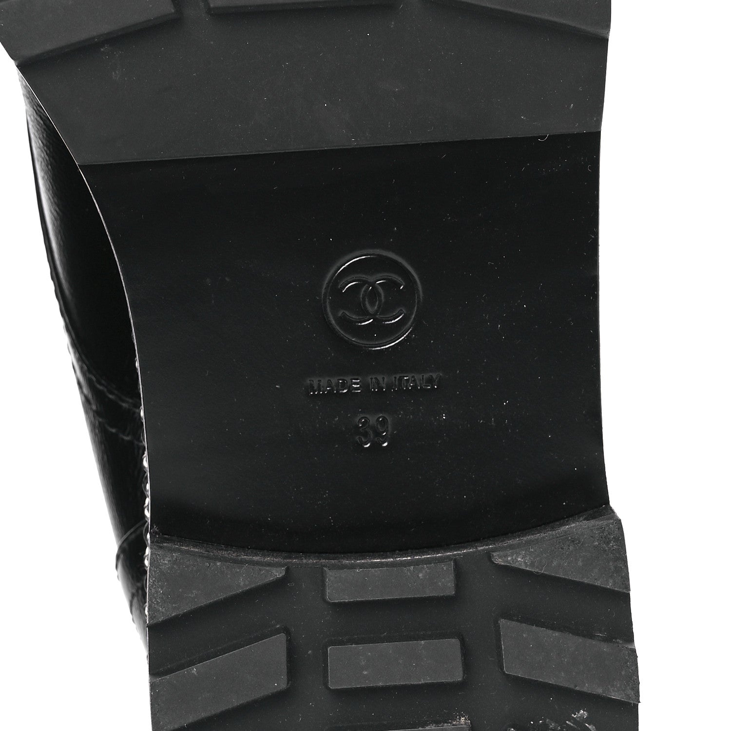 Chanel Crackled Calfskin Velvet Pearl Combat Short Boots 39 Black 8 of 11
