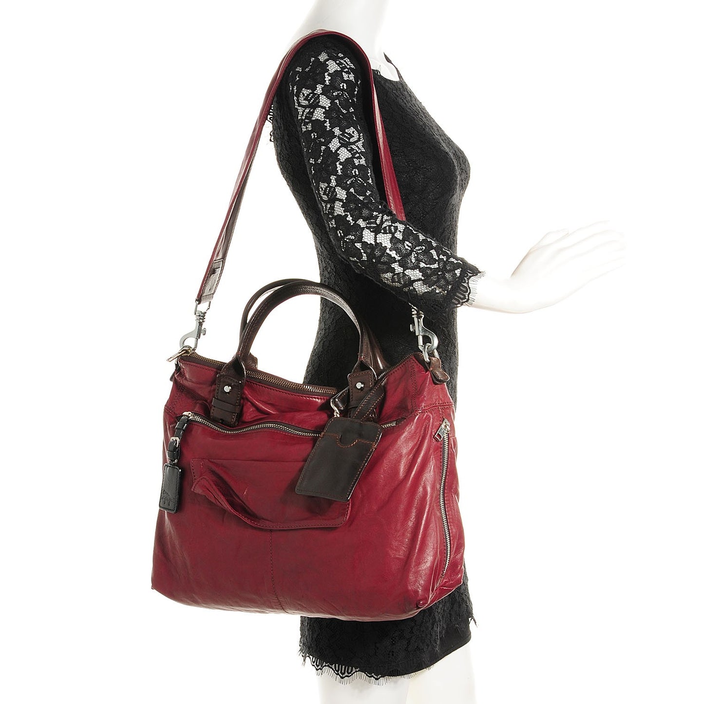 Lambskin Tekla Red Brown