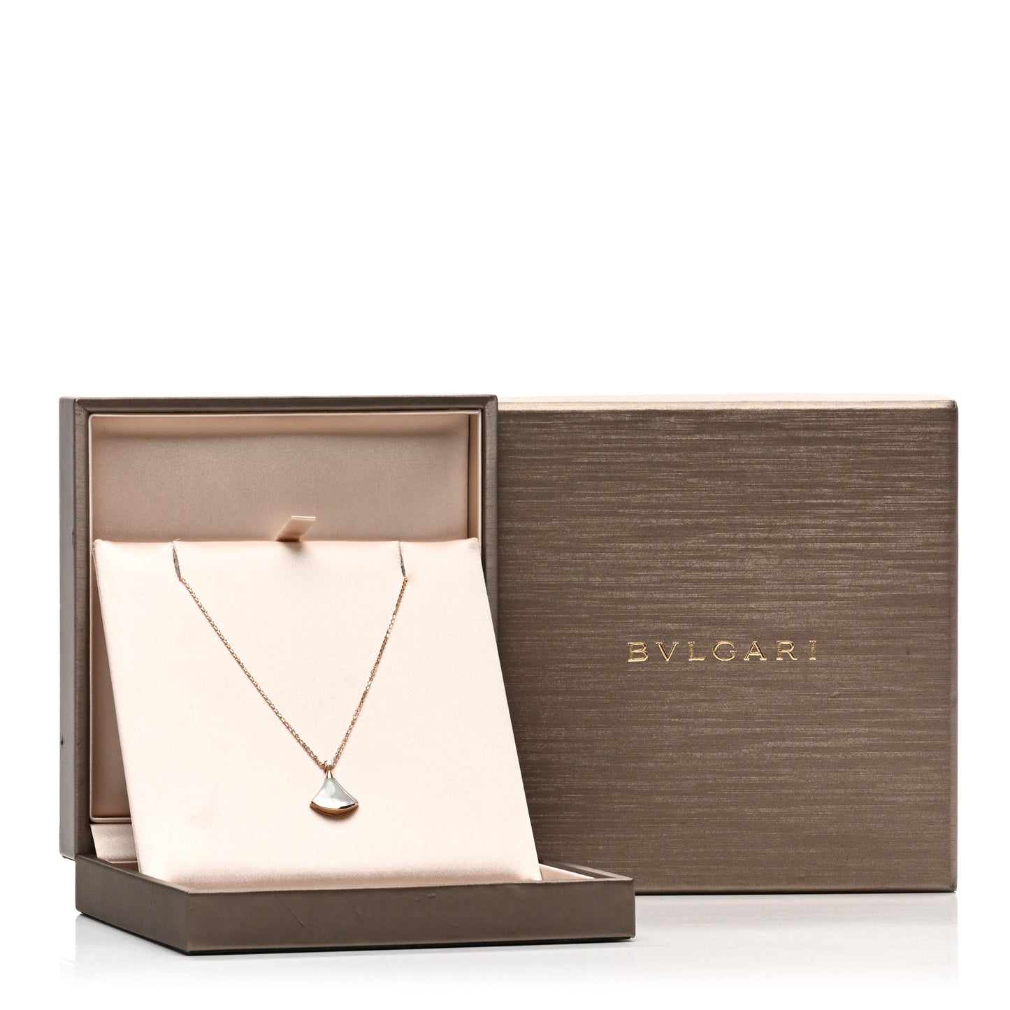 18K Rose Gold Diamond Mother of Pearl Small Divas' Dream Pendant Necklace