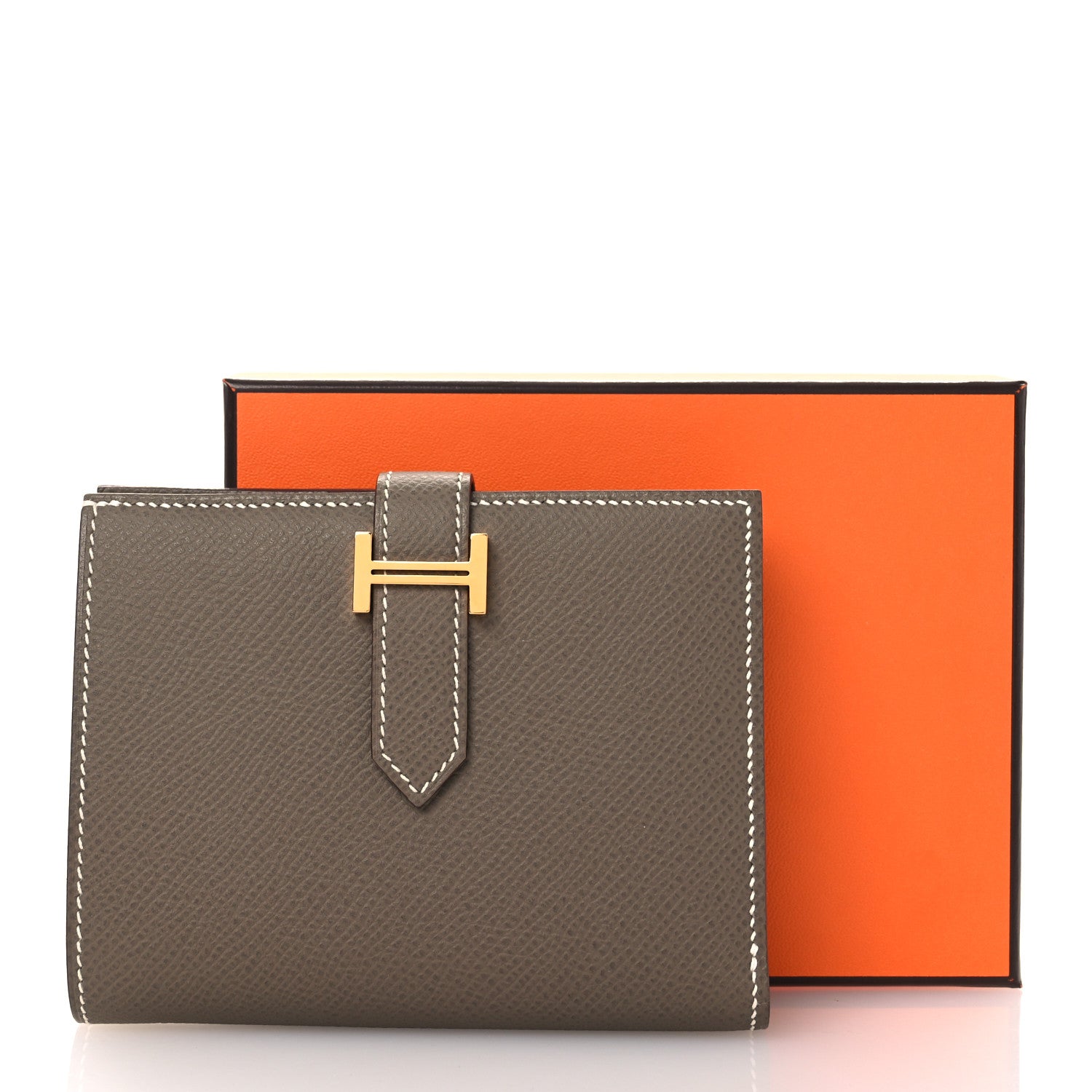 Hermes Epsom Bearn Compact Wallet Etoupe 9 of 9