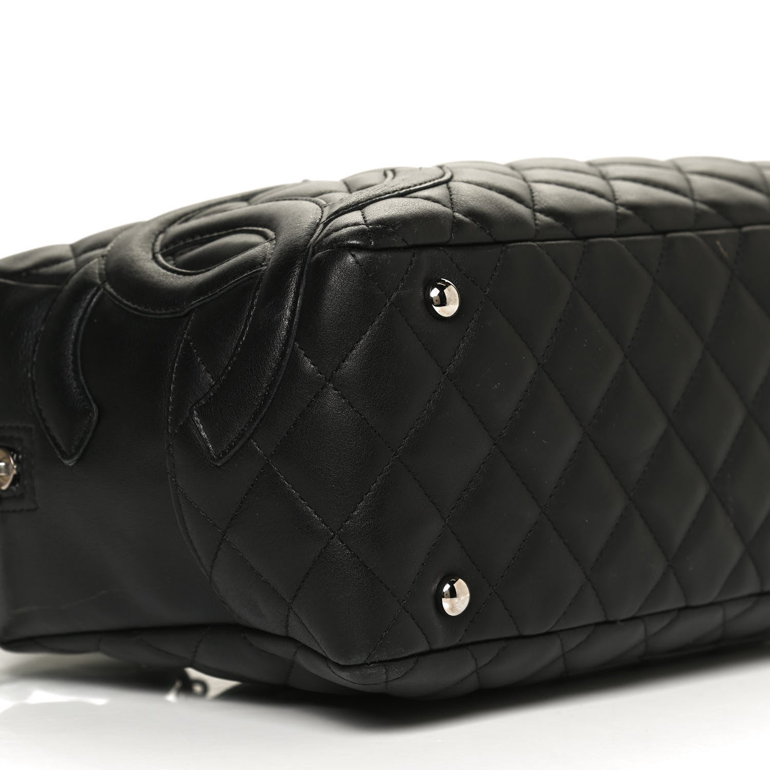 Chanel Calfskin Quilted Large Cambon Bowler Black 9 of 10