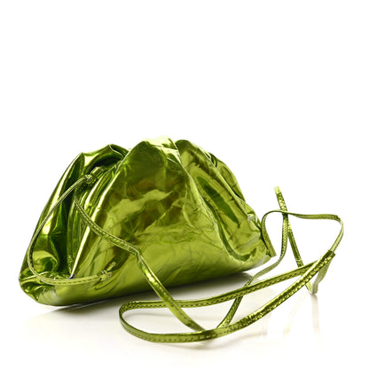 Bottega Veneta Metallic Crushed Calfskin The Mini Pouch Chlorophyll 3 of 8