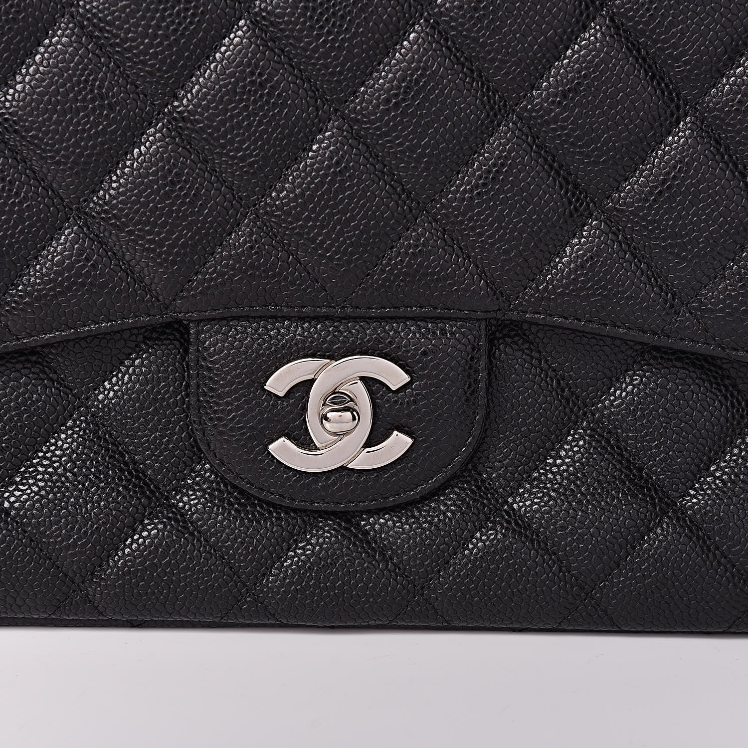 Chanel Caviar Quilted Jumbo Single Flap Black 12 of 12