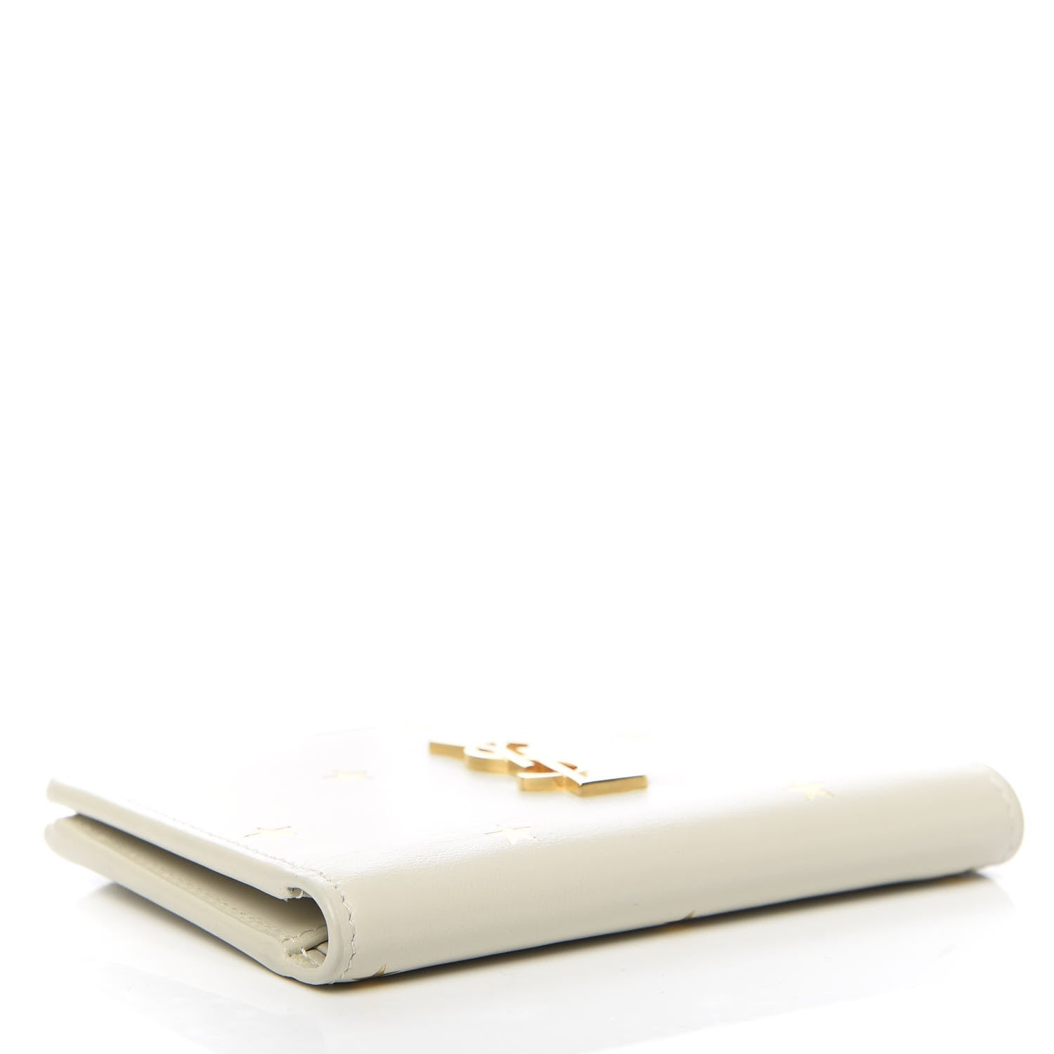 Saint Laurent Calfskin Star Print Monogram Fragments Wallet White 4 of 7