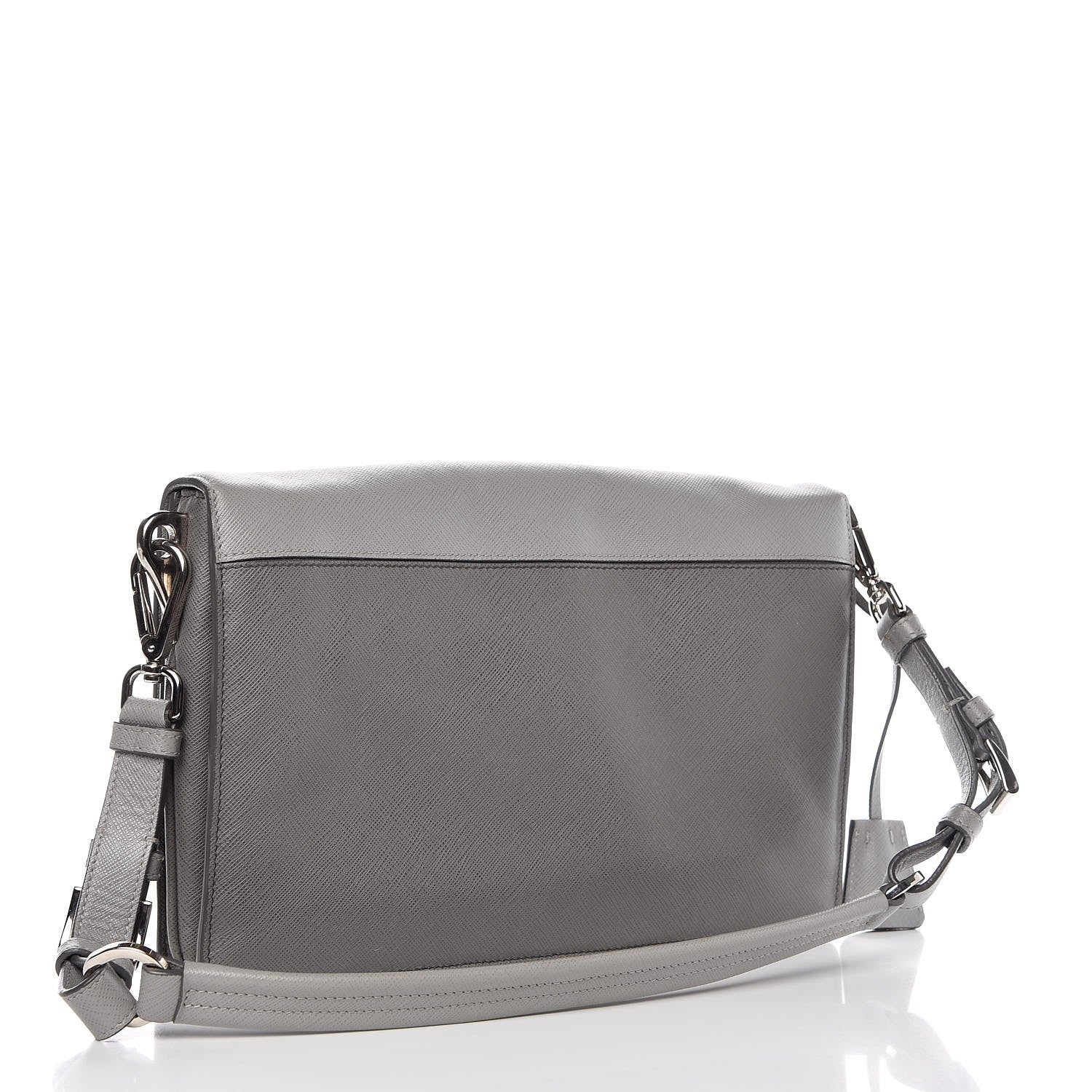 Prada Saffiano Soft Sound Shoulder Bag Marmo Nube 3 of 9