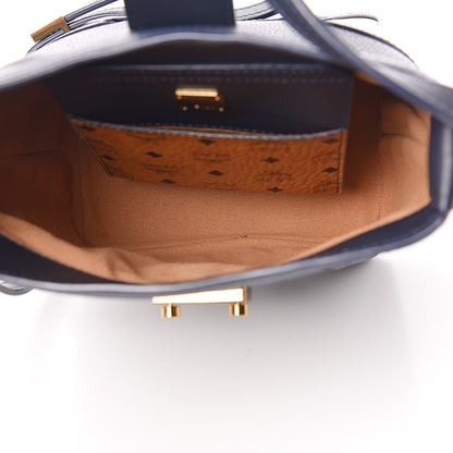 MCM Calfskin Mini Claudia Crossbody Bag True Navy 5 of 9