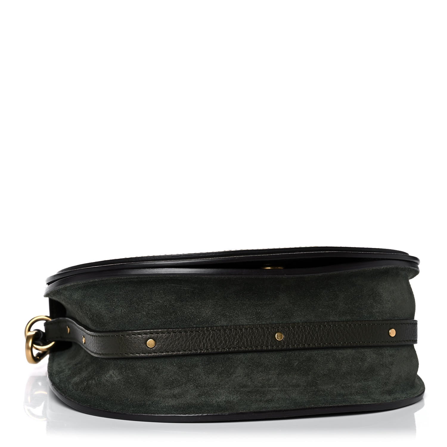 Chloe Calfskin Suede Medium Nile Bracelet Bag Black 4 of 12