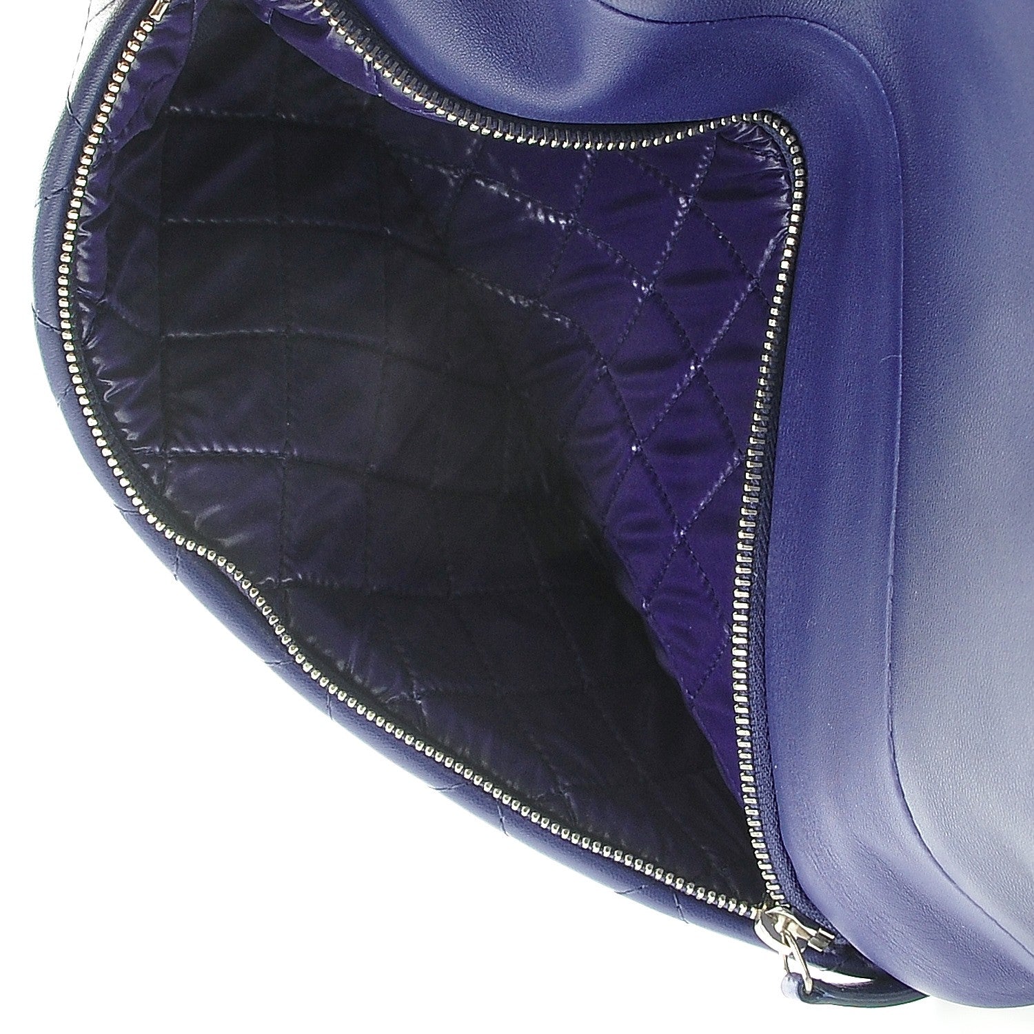 Chanel Lambskin Quilted CC Beauty Clutch Blue 5 of 8