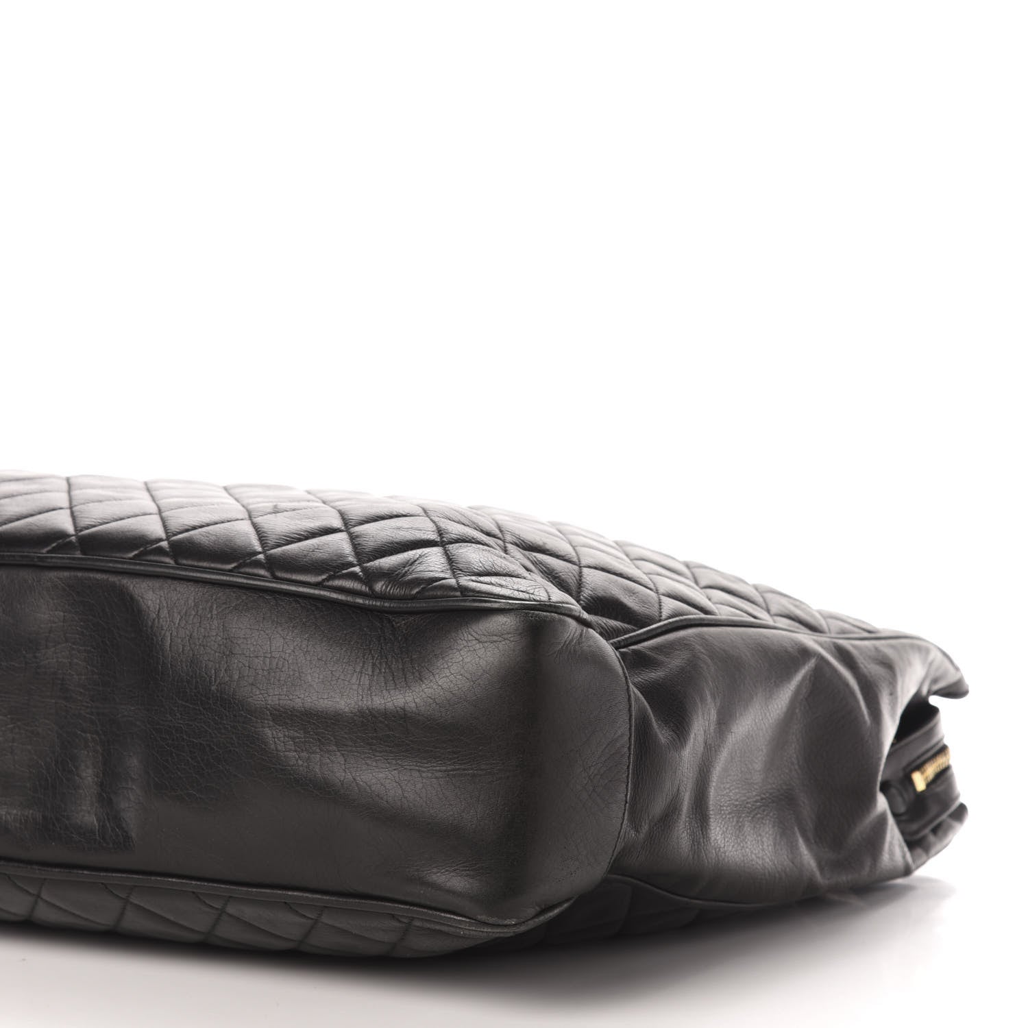 Chanel Lambskin Quilted Shopping Tote Black 10 of 14