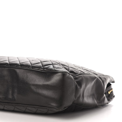 Chanel Lambskin Quilted Shopping Tote Black 10 of 14