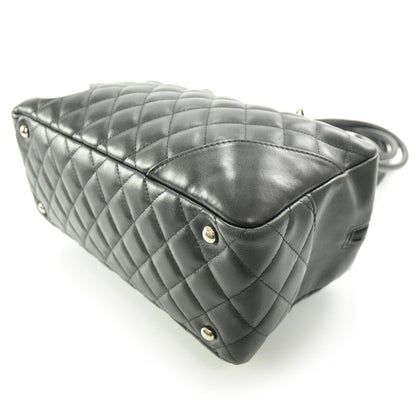 Chanel Calfskin Quilted Large Cambon Bowler White Black 5 of 10