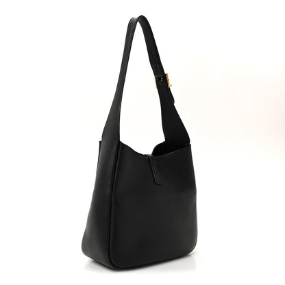 Saint Laurent Smooth Calfskin Small Le 5 A 7 Soft Hobo Black 3 of 10