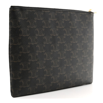 Celine Triomphe Canvas Pouch Black 3 of 6