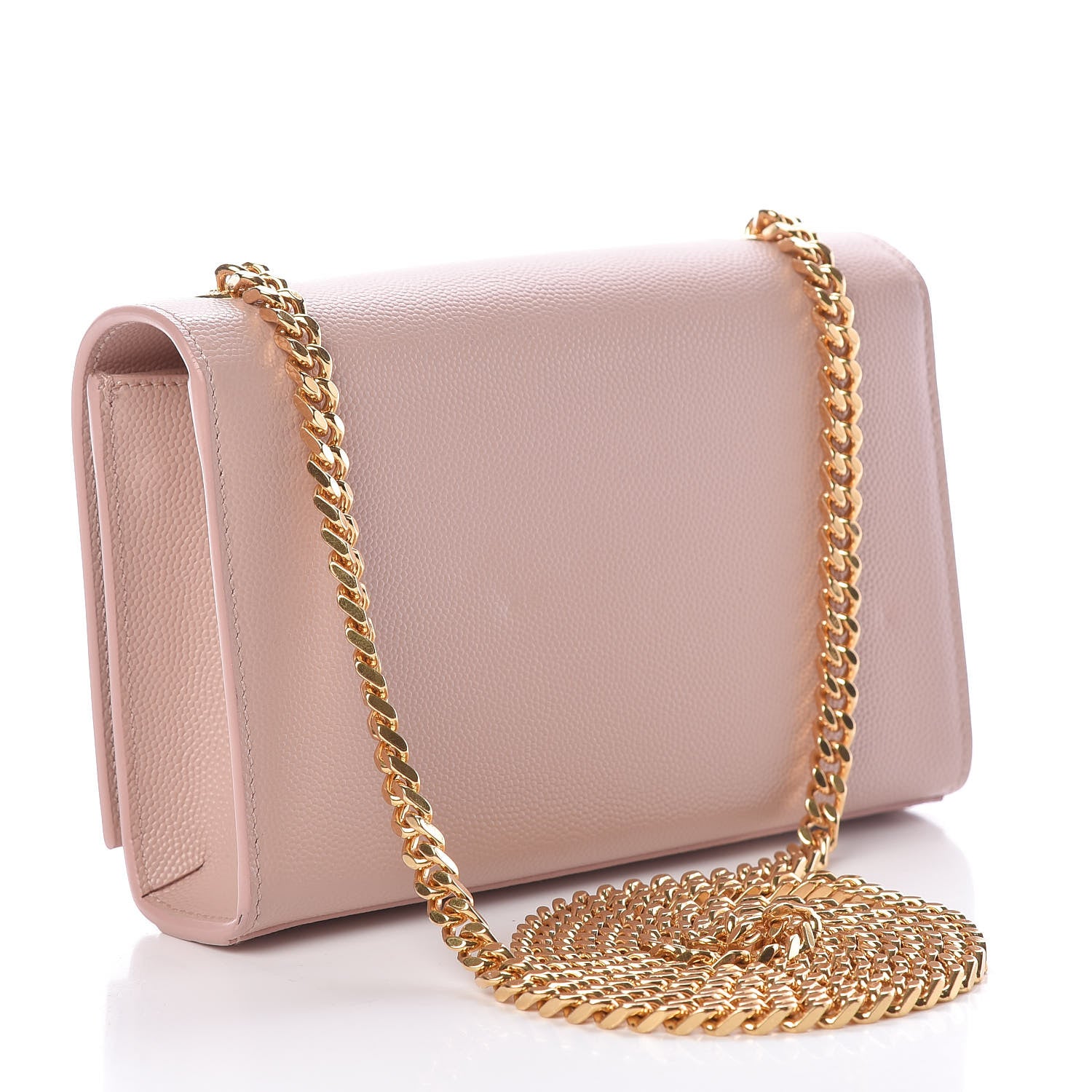 Saint Laurent Grain De Poudre Small Monogram Kate Satchel Pale Blush 3 of 14