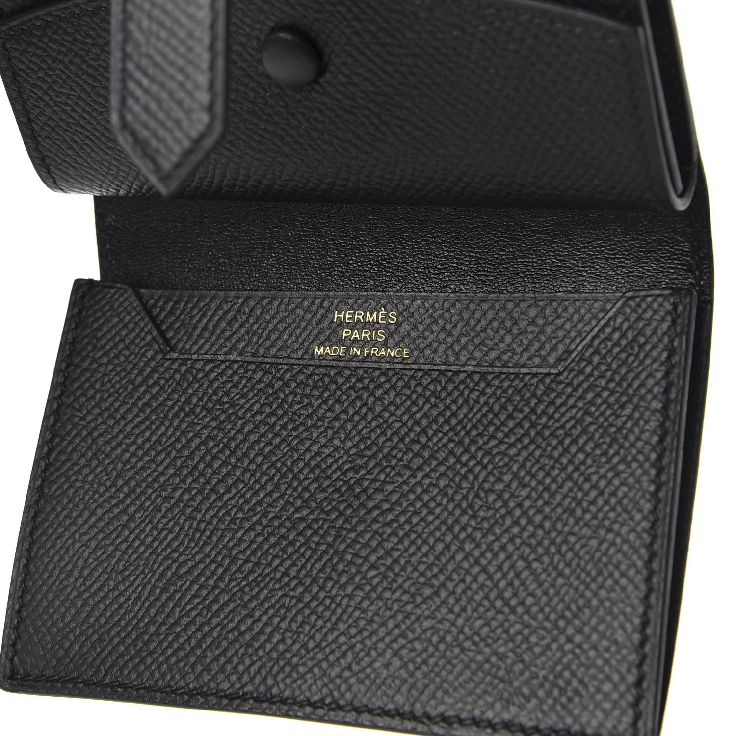 Hermes Epsom Mini Bearn Wallet Black 6 of 7