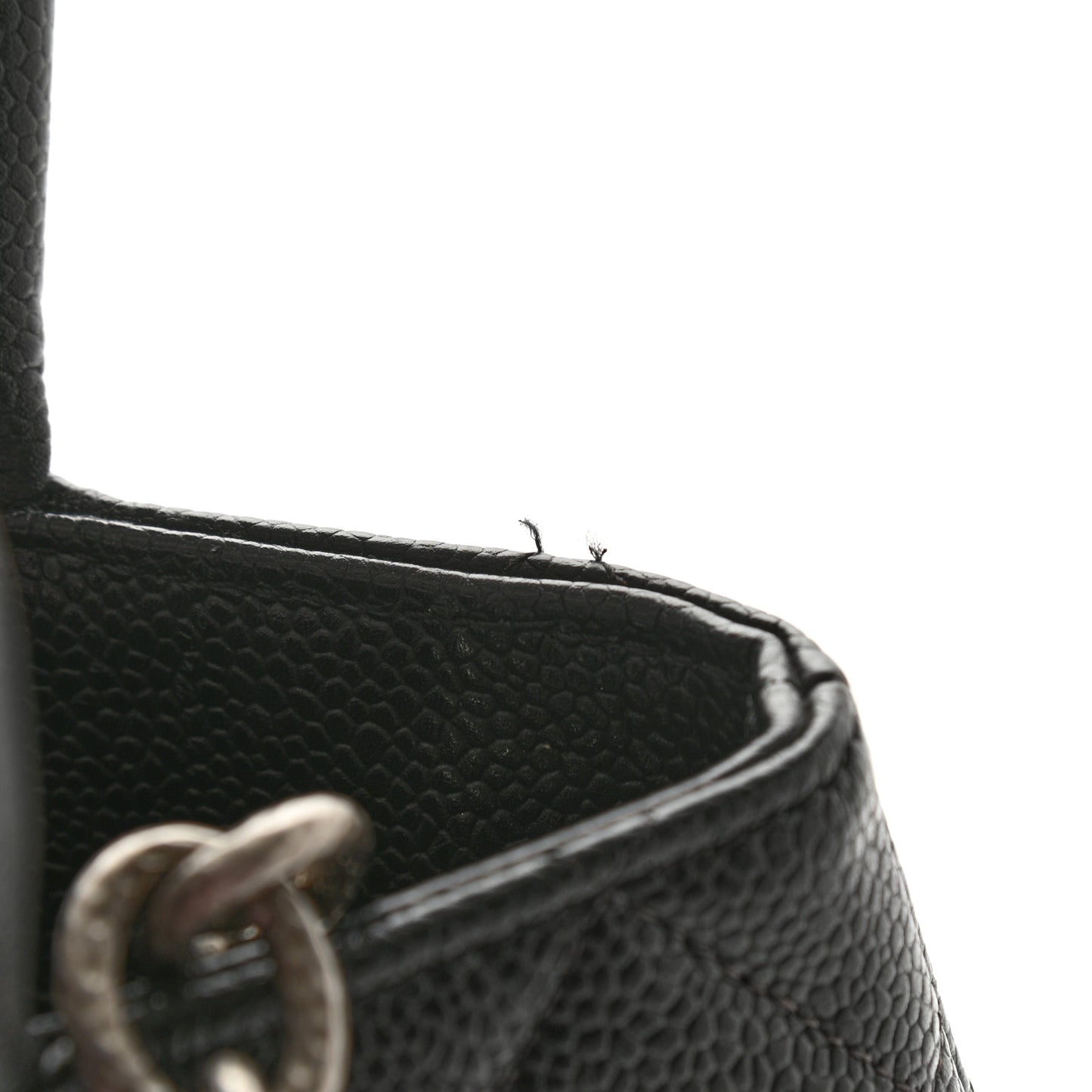 Caviar Quilted Medallion Tote Black