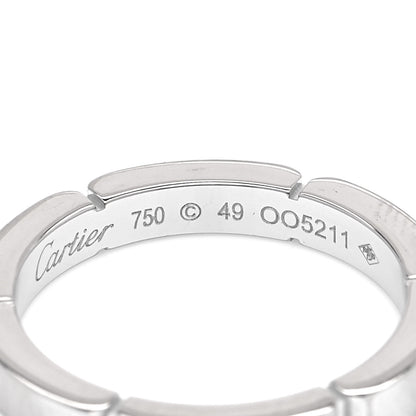 Cartier 18K White Gold Diamond Maillon Panthere Wedding Band Ring 49 5 4 of 4