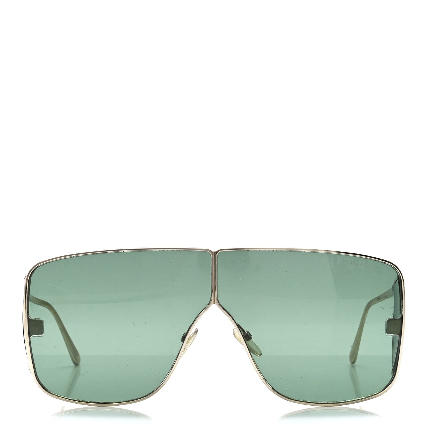 Tom Ford Square Spector Sunglasses TF 708 Green Gold 2 of 8